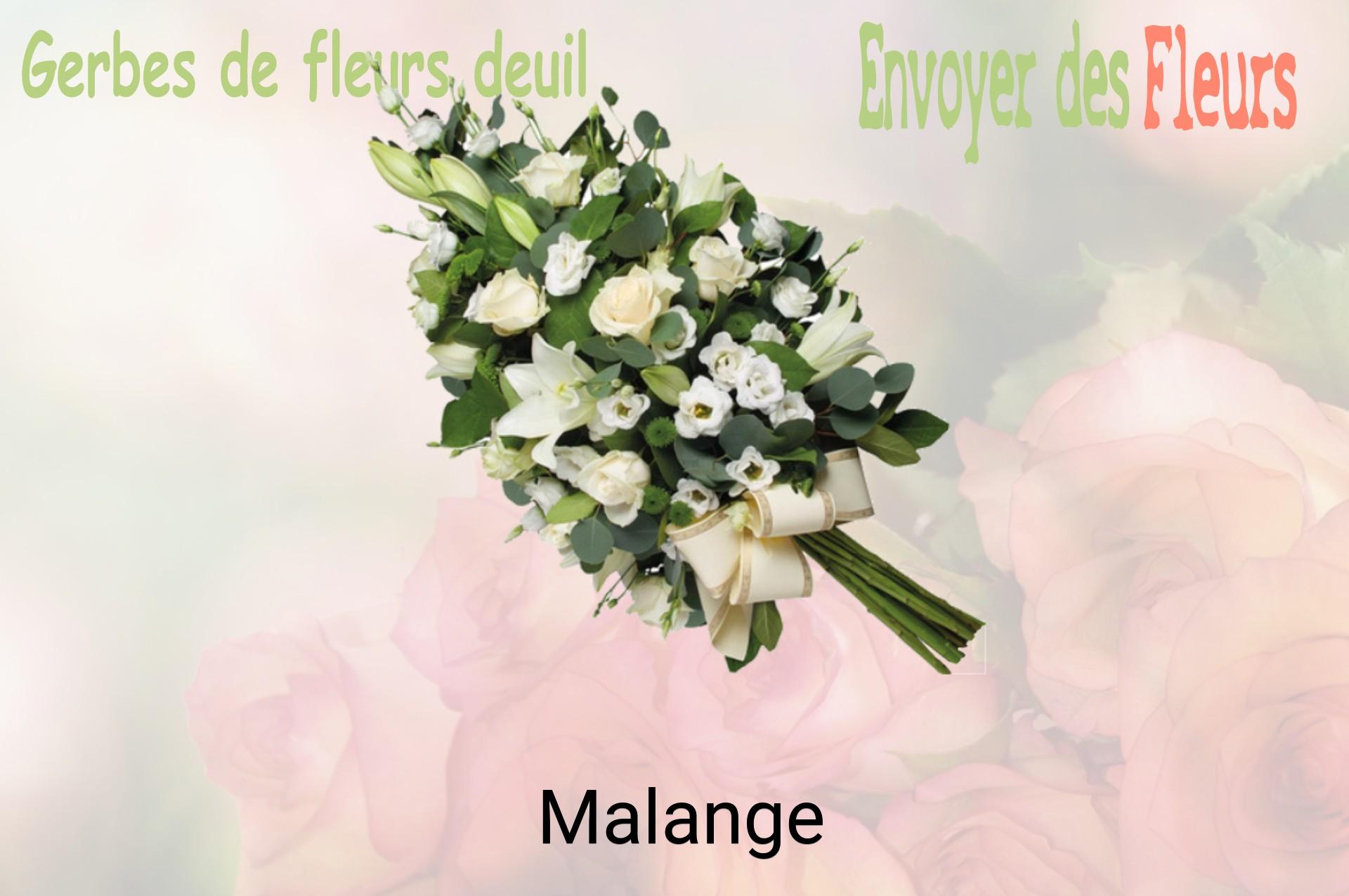Gerbe de fleurs de deuil livrée à Malange